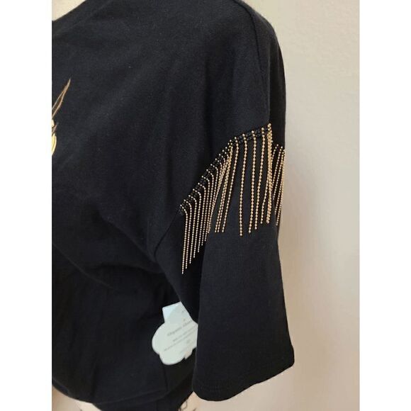 🦅🎸 Nashville Country Music Cowgirl Fringe Tie Concert T-shirt Tee Top M NWT - Picture 5 of 12